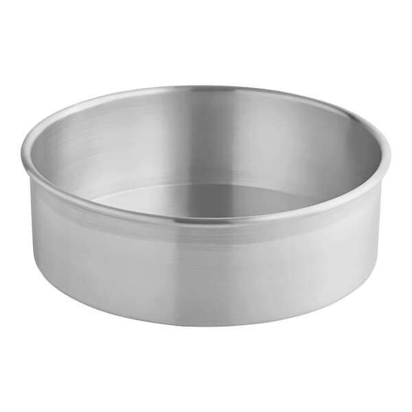A Baker's Lane aluminum cheesecake pan with a removable bottom on a white background.