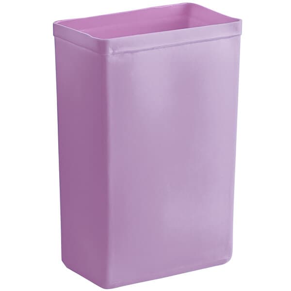 A purple rectangular Baker's Mark ingredient bin with a white lid.