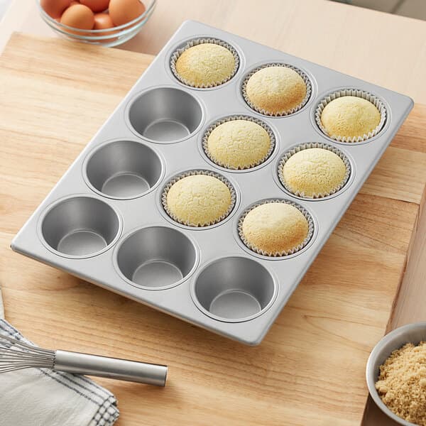 a cupcake in a cupcake tin