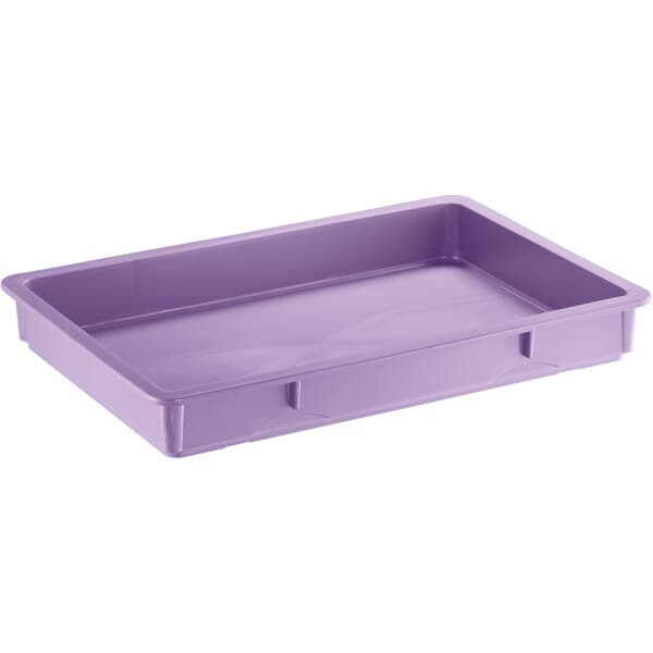 A purple rectangular plastic dough proofing box with a lid.