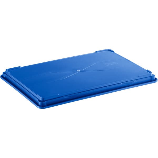 A blue Baker's Mark dough proofing box lid.