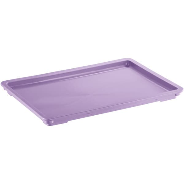 A purple rectangular tray with a lid.