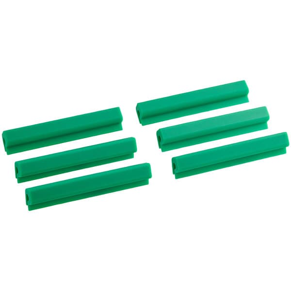 A group of green Baker's Mark silicone strips.