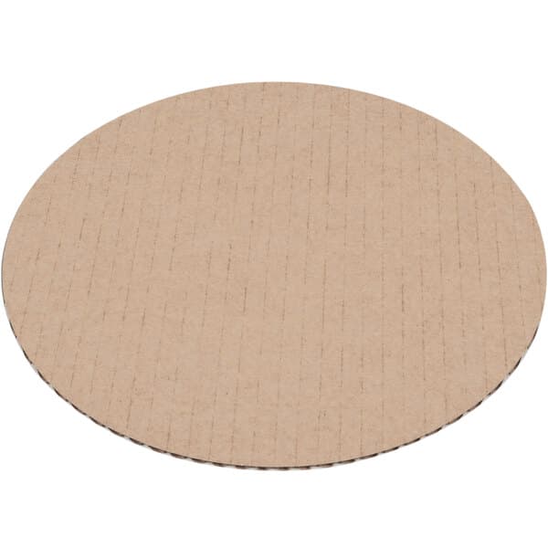A Baker's Mark white corrugated cake circle with a thin line.