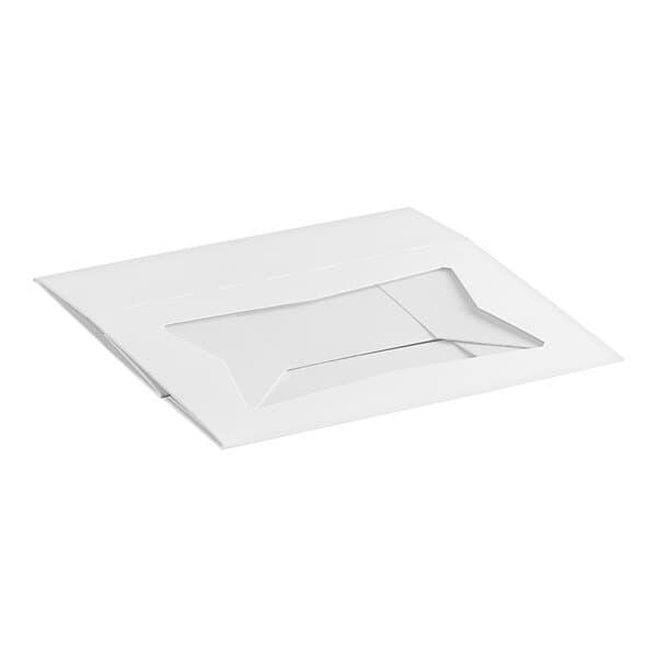 A white rectangular bakery box with a clear window on top, designed for packaging cookies or baked goods.
