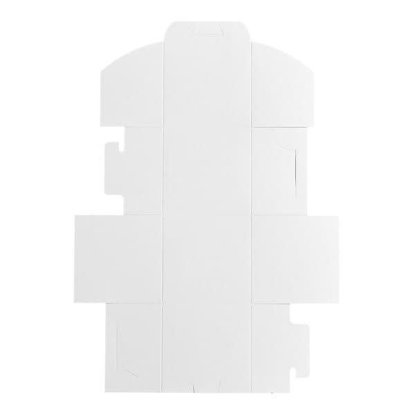 A white rectangular Baker's Mark cupcake box with cut out squares on the top