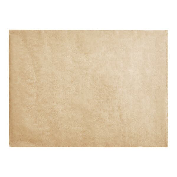 A brown rectangle of Baker's Lane parchment paper with a white background.