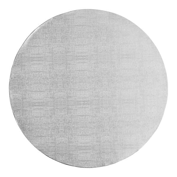 A white round Baker's Lane cake drum.