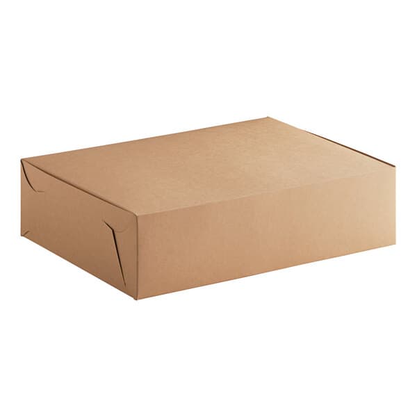 A brown box with a lid.