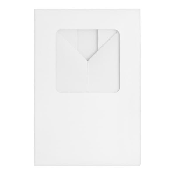 A white bakery box with a clear window on the top.