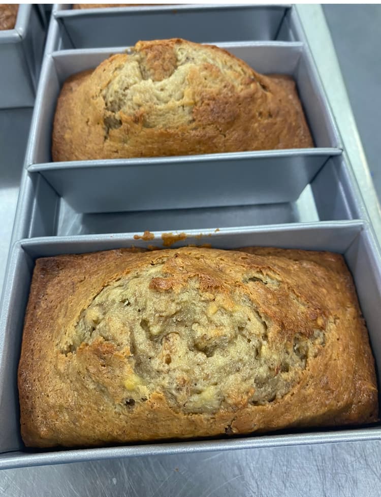 Banana bread loaves