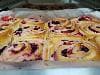 Frame is being used for Berry rolls. They are sturdy and rise up great due to the support of the pan extender.